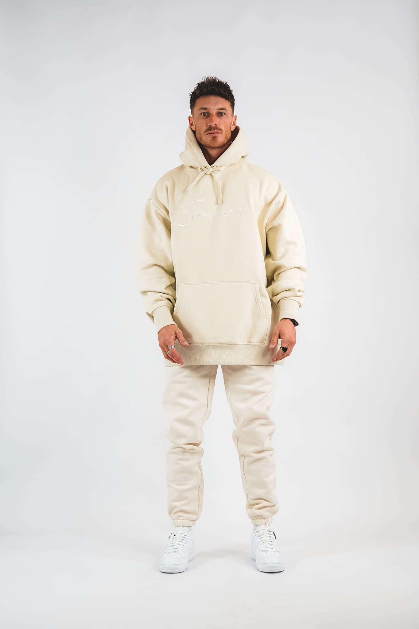 SHAWSHANK DESIGN embroided tracksuit with oversized hoodie and oversized trackies