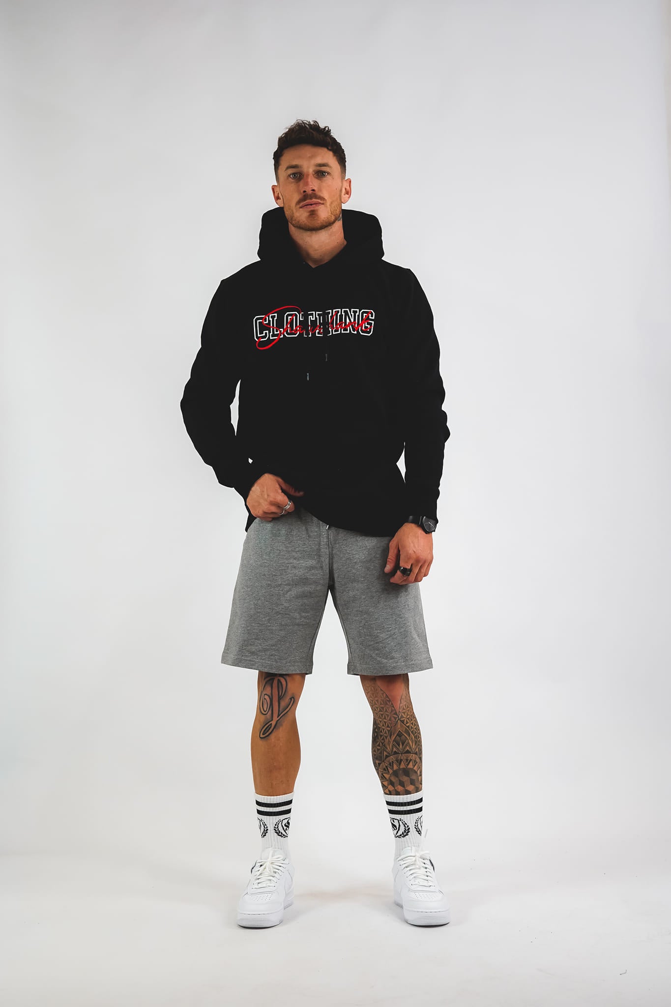 Men&#39;s Embroided Signature hooded jumper.