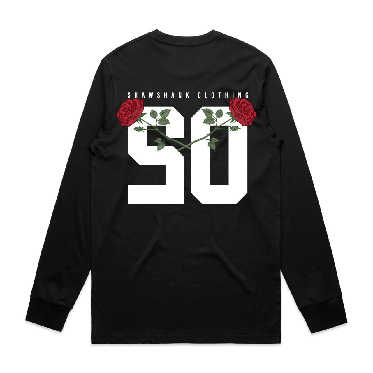 Men&#39;s &#39;THORN BETWEEN TWO ROSES&#39;&quot; Printed Long Sleeve T-Shirt.