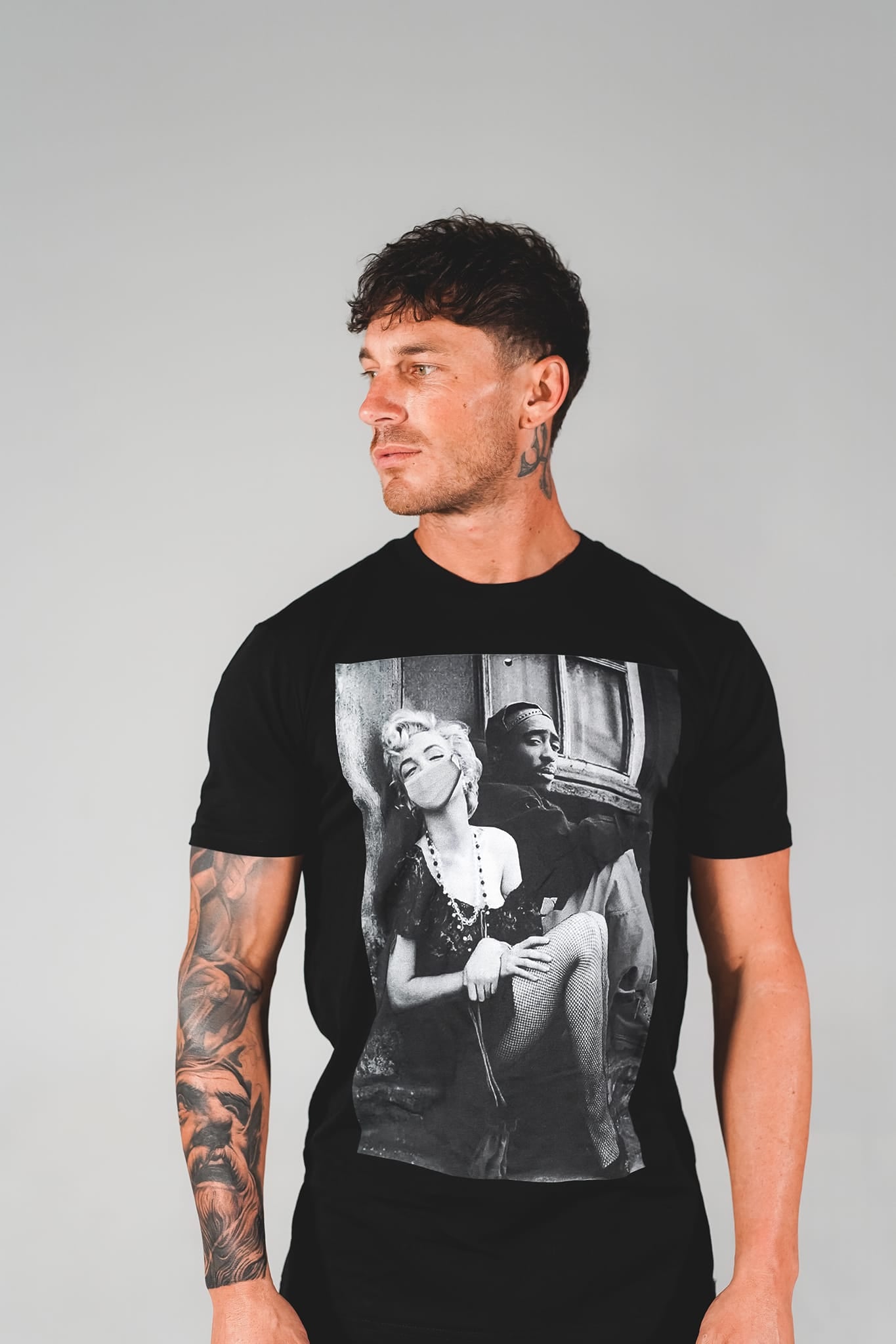 Men&#39;s &#39;&#39;Marilyn Rona + Tupac&quot; Printed T-Shirt